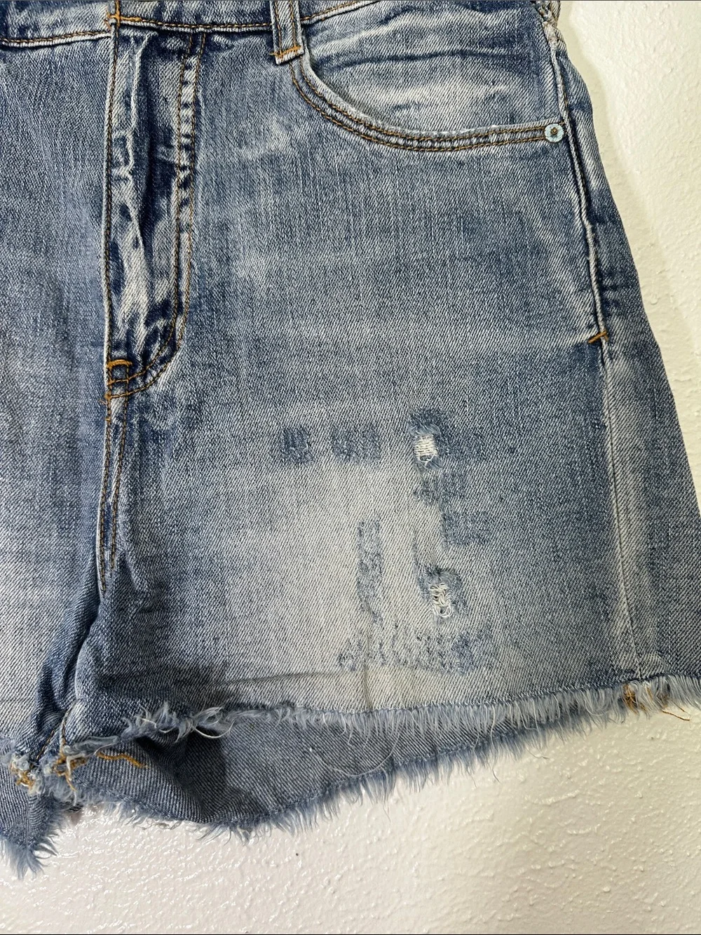 Anthropologie Pilcro High Waisted Distressed Shorts - Picture 3 of 10